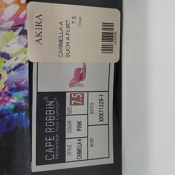 1129- Cape Robbin Vegan Faux Fur Heeled Sandals Pink Size 7.5 NWT - Picture 8 of 12